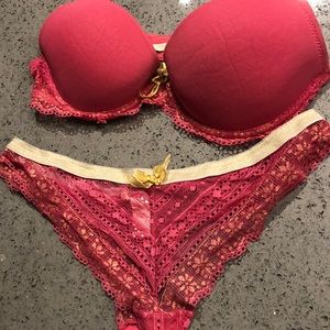 Pink & Gold bra set